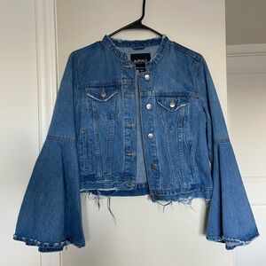 Bell sleeve denim jacket